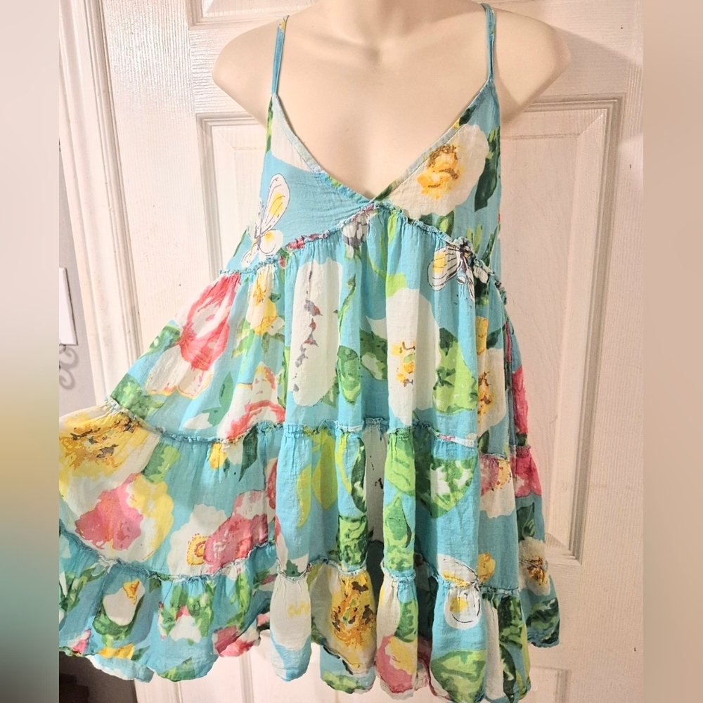 Debbie Katz Floral Sundress Cover-up Small - Picture 2 of 5